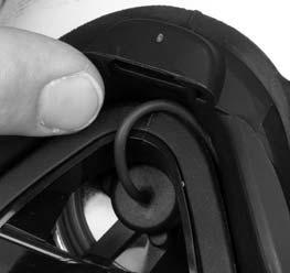 Route the microphone cable over the component housing retaining ring centerline. 2.