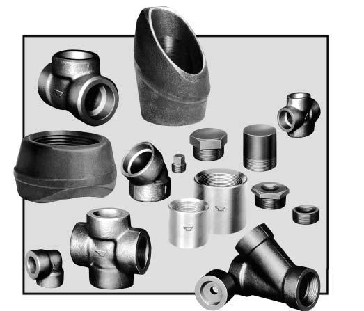 Forged Steel Fittings Materials The steel for nvil Forged Carbon Steel Fittings consists of forging, bars, seamless pipe or tubes which conform to the requirements for melting