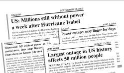 8/05 14M Floridians without Power after 04 Hurricanes 50M Northeasterners without power 03 Blackouts Taxing the