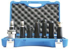 TOOLING KIT - T90 INFINITE TOOL HOLDERS TOOLING KIT - T90 ORDER No T90-XXXX-IR-0 x SHANK IR EXTENSION BASE x IR EXTENSION BASE 3x ER COLLET CHUCK EXTENSION x END MILL HOLDER EXTENSION x SCCREW-IN