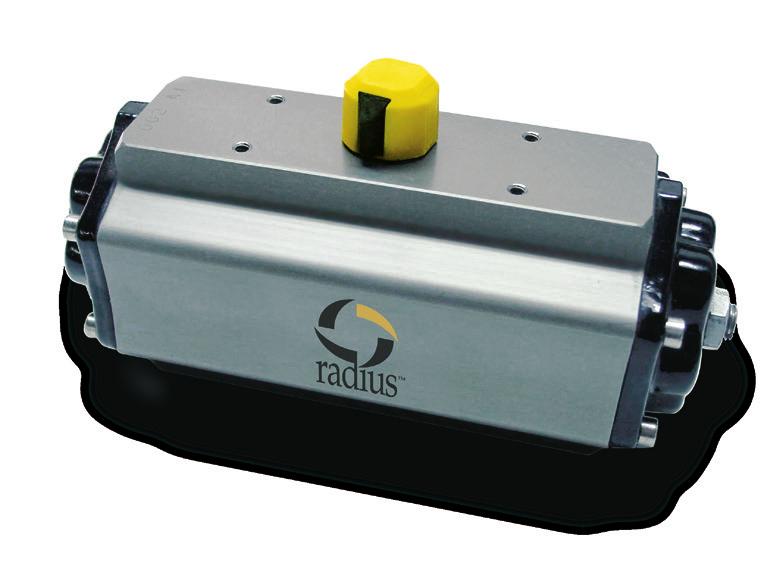 Namur accessory mounting surfaces are standard on all Radius actuators for attachment of ancillary control devices.