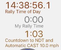 As the time counts down to zero, the Countdown to NDT and minutes will change from brown to bold red when there are fewer than ten seconds until zero indicating that it