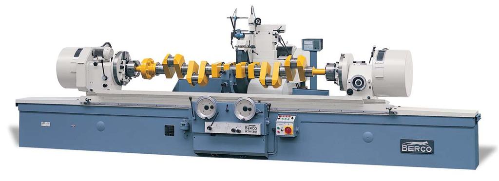 The machine and its executions The RTM351 Crankshaft Grinder, conceived and realized according to highly innovatory criteria, is a structurally balanced and highly reliable machine, whose main