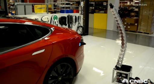 Tesla Charger Plugs Itself In http://www.cnbc.