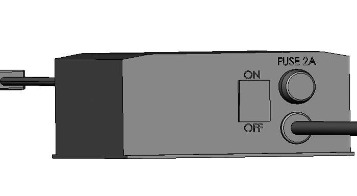 BATTERY CHARGER FUSE REPLACEMENT fuse If the charger is subject to a power line surge, the AC input fuse may blow. Refer to the illustration to the left for fuse location.