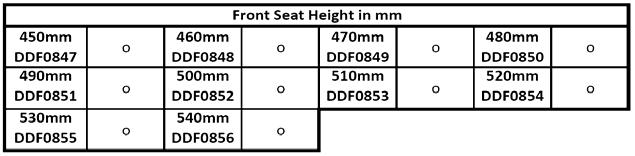 390mm-440mm = 22" Wheel 390mm-470mm = 24" Wheel 410mm-490mm = 25" Wheel 420mm-490mm = 26" Wheel KNEE-TO-HEEL LENGTH (UL) Knee to heel has to be