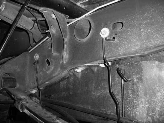 Figure 43 4. Disconnect the factory brake line bracket attached to the top of the driver's side frame rail.