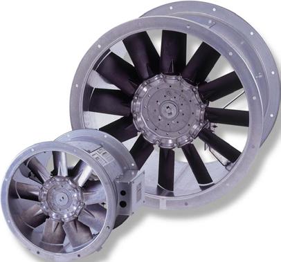 1.0 Introduction The Nuaire Axus range of Long Cased Axial Flow Fans are produced in sixteen case sizes from 315mm dia. to 1600mm dia. with duties up to 65m3/s.