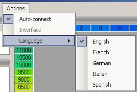 3 Using the Software 3.1 Languages The software is available in French, English, German, Italian, and Spanish. The default language is set based on your windows system language.