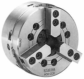 9 type A spindles. Model HOH Chucks are manufactured from high grade alloy steel. All sliding surfaces are hardened and ground for accurate actual running and long service repeatability.