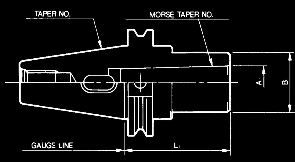 Morse Taper Holders & Reduction Sleeves CT CT Flange Tools Taper Order No. Device Type M.T. No. L 1 (in) A (in) B (in) 40 492-100 CT40 MT 1 1.50 1 1.