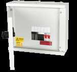 AX Boards Busbars are 80A max with 100A intermittent rating and are one piece construction. Cleanline overall hinged door (key operated lockable door optional). Accepts RCBOs and MCBs, 17.