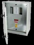 IP65 Power Distribution Boards IP65 Power Distribution Boards All boards will accept RCBOs and MCBs 17.5mm wide modules. Isolators can be locked in ON and OFF position (using DL1 locking device).