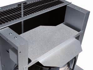 The existing unit can be exchanged by using an installation frame, which is always included as standard in the delivery of STEC roof fan.