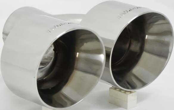 2.5 X4.0 DOUBLE WALL DUAL TIP Logo Embossed Polished Stainless Double Wall Dual Angle Cut Flowmaster introduces the latest part in a growing line of exhaust tips and accessories.