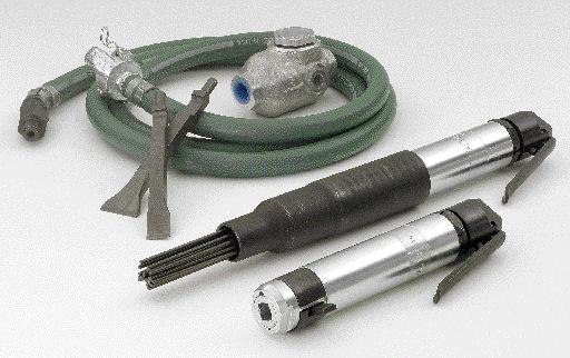 SULLAIR NEEDLE SCALERS Applications The Sullair SANS needle scaler removes rust, scale, paint and weld splatter from irregular surfaces; and converts easily to a weld flux scaler.