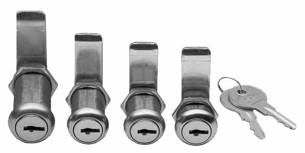 Locks LOKS UTILITY LOKS Stainless Steel Faced IS TUMLER FOUR RREL LENGTHS VILLE PERMITS MTERIL THIKNESS TO 1-3/16 (30mm) KEY REMOVLE IN LOKE OR UNLOKE POSITION FURNISHE WITH TWO KEYS MOEL NO.