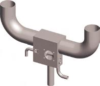 71) MWP 5/3 Zero Dead Leg U-bend with 1 x point of use valve port, 1 x