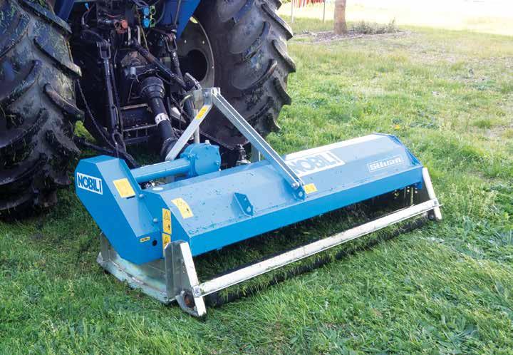 Nobili BNE Mulchers Y Blades 40-95 HP Vineyards Standard Grass, Pasture Pictured: BNE180/01-F Best suited to medium horsepower tractors up to 95HP for grass and light prunings with cutting height