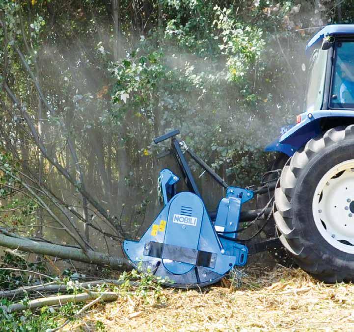 Nobili NF Mulcher 100-150 HP Swinging Hammers Orchards General Clearing Pictured: NF2000/06 The Nobili NF mulcher is a heavy duty machine suitable for the most demanding orchard mulching tasks, along