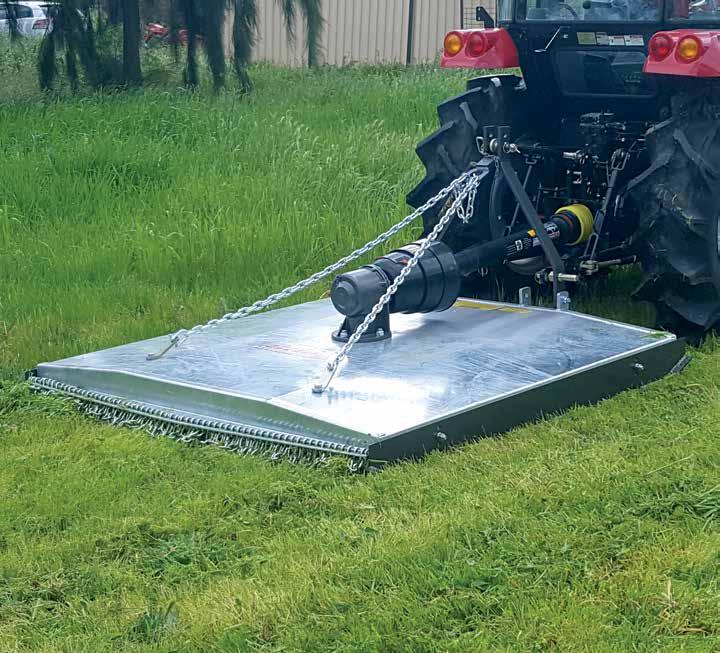 108 Medium Duty Slasher Medium Duty 75 HP Galvanised 2 Year Driveline Warranty Australian Made BareCo Gearbox & PTO Pictured: 6' model Ideally suited to clearing paddocks, fields and private