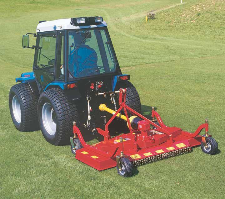 SM Finishing Mower Pictured: SM180P Pneumatic tyres shown. Solid castor wheels standard.