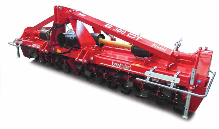 Brevi B300DT Rotary Hoes Heavy Duty 300 HP 2 Year Warranty Pictured: B300DT-400CR Dual drive fixed rotary hoes designed for large farms and contractors.