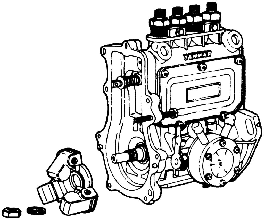 13. GOVERNOR (16) Remove the governor weight assembly from the fuel injection pump camshaft using the governor