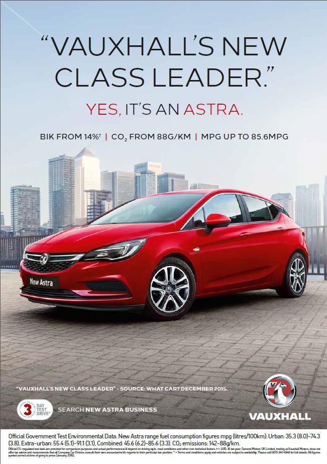Vauxhall Fleet Press Adverts January 2016 Press Advertising These were first published in