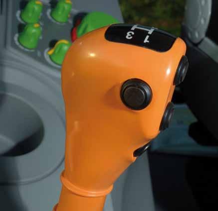 comfort to the highest levels, and operators can use the special potentiometer incorporated into the armrest to personalize their driving style: setting the Powershift to performance mode, the ratios