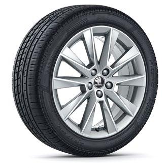 26 Savio 5JA 071 497D HZ9 light-alloy wheel 7.0J 17 for 215/40 R17 tyres, platinum matt brushed Savio 5JA 071 497B FL8 light-alloy wheel 7.