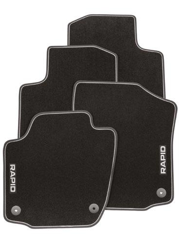 38 All-weather foot mats Front 2-piece set for LHD (5JB 061 551A) Front 2-piece set for RHD (5JC 061 551) Rear 2-piece