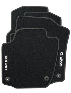 Holds and lasts Comfort & Utility Did you know that the textile floor mats from ŠKODA Genuine Accessories also undergo