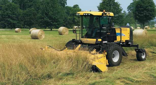 make width adjustments, and if you add the optional electric windrow shield adjustment feature, you can make changes without leaving the cab. New Holland makes adjusting roll pressure easy, too.