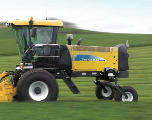 injection system One 12-volt, 925-CCA, maintenance-free battery 454 liter fuel tank 150-amp alternator Easy service access New Holland makes maintenance and refueling easy.