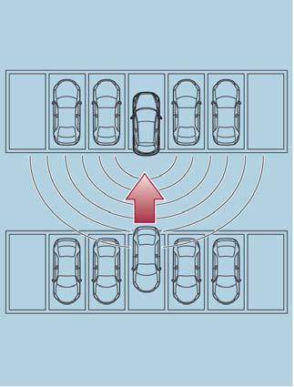 A vehicle is approaching directly to the rear of your vehicle. The vehicle is parked on an incline. Immediately after pushing the BSM switch and the system becomes operable.