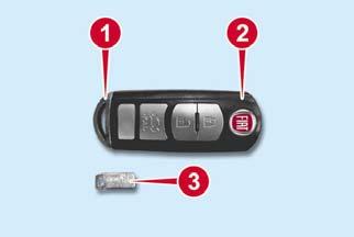 GETTING TO KNOW YOUR VEHICLE KEYS Key Fob A code number is stamped on the plate attached to the key set; detach this plate and store it in a safe place (not in the vehicle) for use if you need to