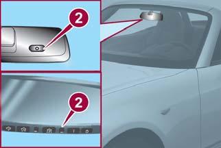 The indicator light will turn off. To reactivate the automatic dimming function, push the on button ( I ). The indicator light will illuminate.
