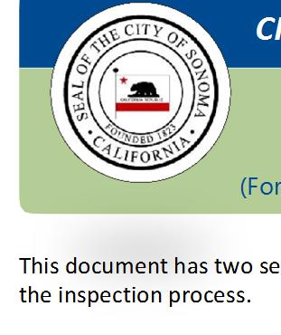 SECTION 1 Field Inspection Guide: The purpose of this section is to give the field inspector a single-page reminder of the most important items in a field inspection.