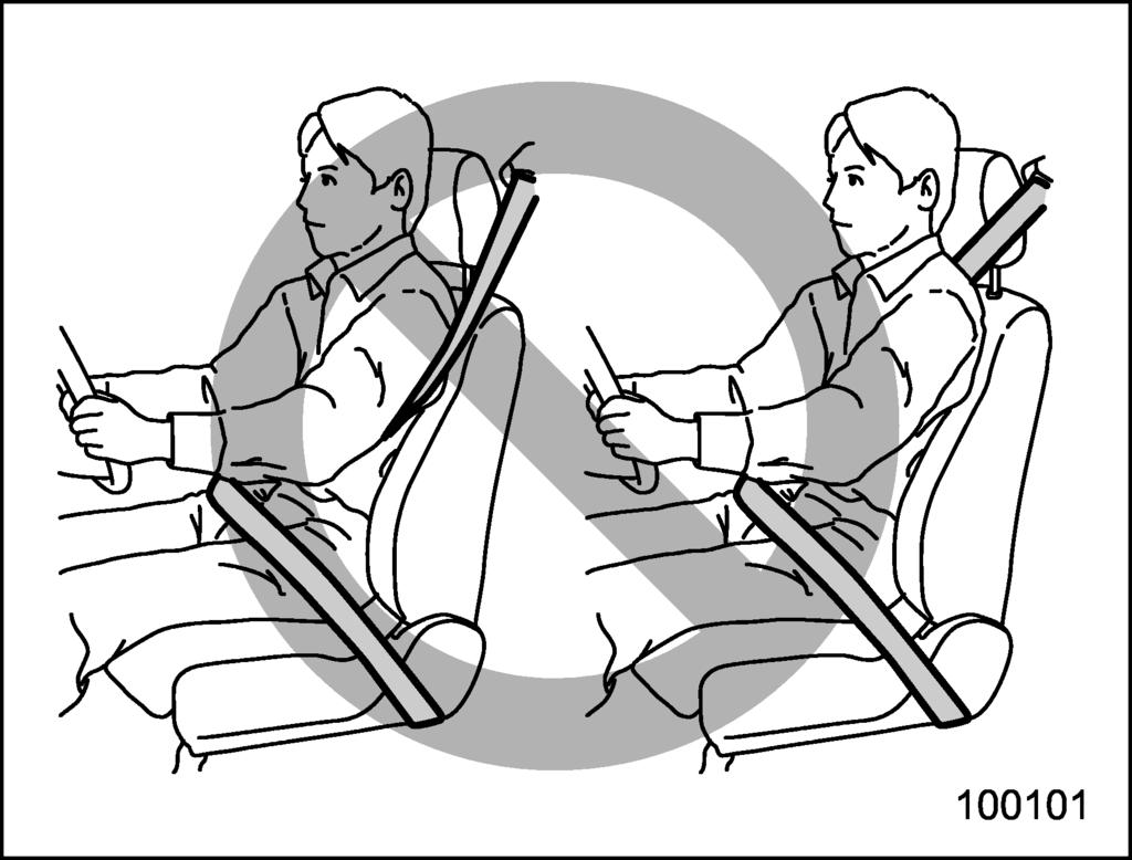 1-18 Seat, seatbelt and SRS airbags/seatbelts possible on your hips. In a collision, this spreads the force of the lap belt over stronger hip bones instead of across the weaker abdomen.