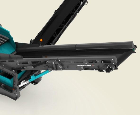 Angle adjustable: 20º 25º Oversize - Tail Conveyor 1600mm (63 ) wide 3 ply chevron belt 6.