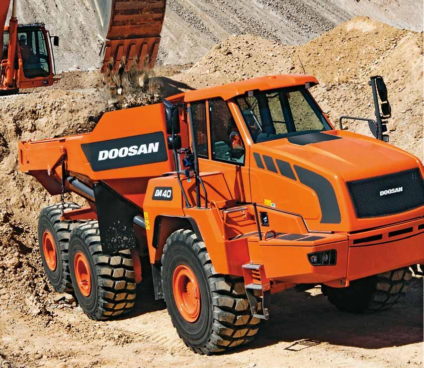 DOOSAN DELIVERS Productivity 6 Interim Tier 4 (it4) Compliant Optimized to provide the ultimate in power delivery and fuel economy, Doosan Articulated Dump Trucks feature it4 compliant