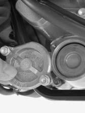 The engine oil is pumped from the oil sump in the engine case to the oil tank. The engine oil must also be drained from the oil tank during an oil change.