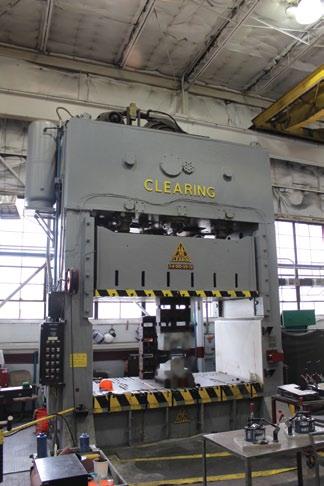 STRAIGHT SIDE PRESSES, CONTINUED Clearing, Model F-4300-108, Straight Side Press 300 Ton, 4 Point, Bed Size 108" LR x 60" FB, Stroke 16", Shut Height 69.5" Max. - 39-5/8" Min.