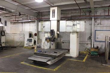 Model 8412W, Open Side CNC Vertical Finishing Mill RTable Size 72" x 120", Maximum Feed Rate 300 IPM,