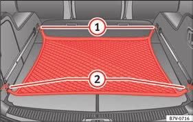 Whenever the seats on the third row are to be occupied, remove the attachment elements from the rails or move them all the way back.
