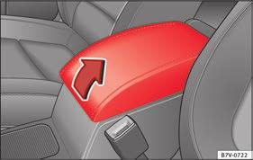 Compartment in the front central armrest Operation Card compartment* Glove compartment Fig.