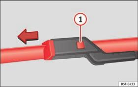 Observe the instructions provided by the manufacturer of the jump leads. Do not connect the negative cable from the other vehicle directly to the negative terminal of the flat battery.