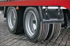 Dual tyres with individual HBT models available on request Retractable planks (HBT BE) Tie-down possibility integrated into outside frame