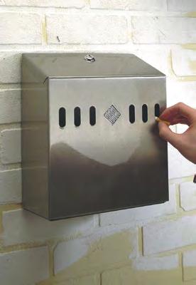 wall mounted ashtray for cigarette butts.